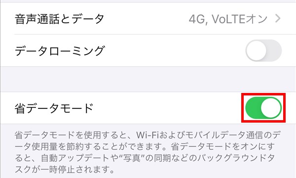 iPhone_モバイル通信_省データモード